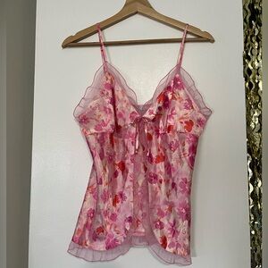 Gorgeous Floral split Pink Women's babydoll top